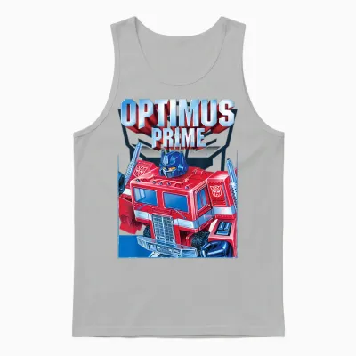 Transformers Optimus Prime Portrait T-Shirt Small Unisex Tank Top - Ash
