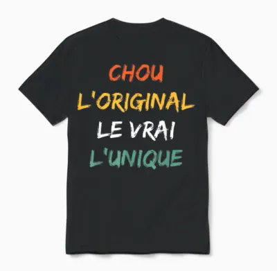 L'original L'unique Chou Garçon Prénom Chou Unisex T-Shirt - Black