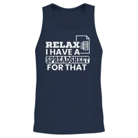 Relax I Have a Spreadsheet for That Funny Accounti Unisex Tank Top - Navy – 2