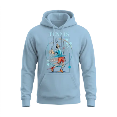 Tennis Player Unisex Hoodie - Light Blue
