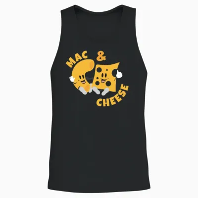 Cheese Mac & Cheese Funny Gift Idea Unisex Tank Top - Black