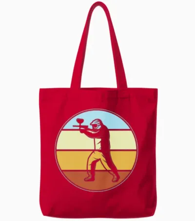 Paintball Retro Tote Bags - Red