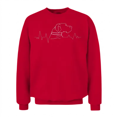Dog-Breed Great-Dane-Dog Dog-Moms Dog-Dad Unisex Sweatshirt - Red