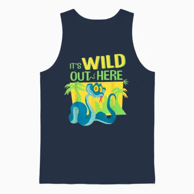 Disney Zootopia 2 Gary De'snake "it's Wild Out Here" Funny Unisex Tank Top - Navy