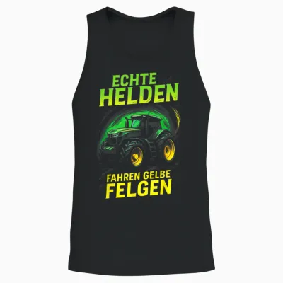 Echte Helden Fahren Gelbe Felgen Unisex Tank Top - Black