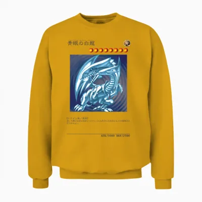White Dragon Logo Papl1444 T-Shirt, Blue, S Unisex Sweatshirt - Gold