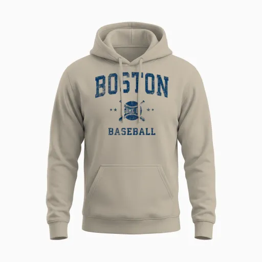Boston Baseball Throwback - & Softball Unisex Hoodie in Sand