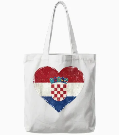 Kroatien Tshirt Balkan Herren Kroate Zagreb Hrvatska Tote Bags - White