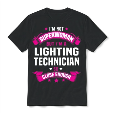 Lighting Technician Unisex T-Shirt - Black