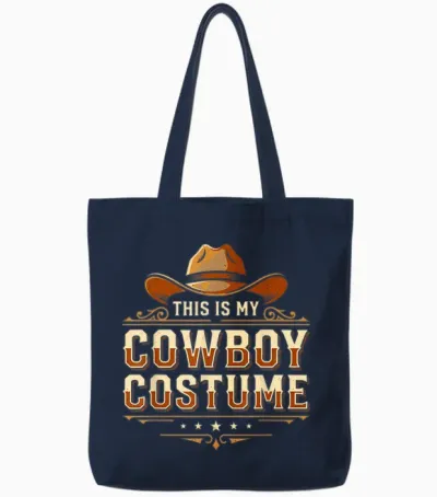 Cowboy Costume Country Western Costume Men Women Tote Bags - Navy