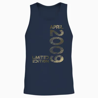 Limited Edition April 2009 Junge Mädchen 17. Geburtstag Unisex Tank Top - Navy