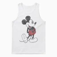Disney Mickey & Friends Mickey Mouse Vintage Portrait Unisex Tank Top - White – 1