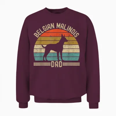 Belgian Malinois Dad Unisex Sweatshirt - Maroon
