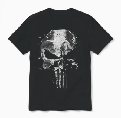Marvel the Skull of the Punisher T-Shirt, Black, S Unisex T-Shirt - Black