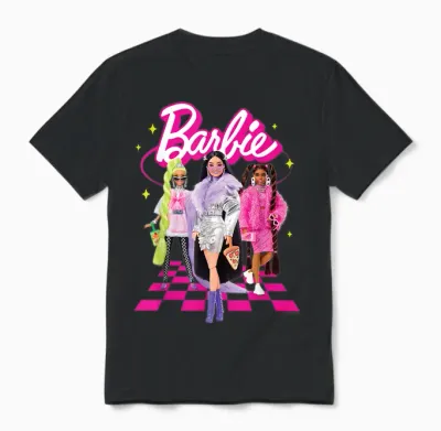 Barbie - Y2k Trio T-Shirt, White Unisex T-Shirt - Black