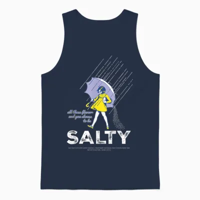 Salty Sprinkle Unisex Tank Top - Navy