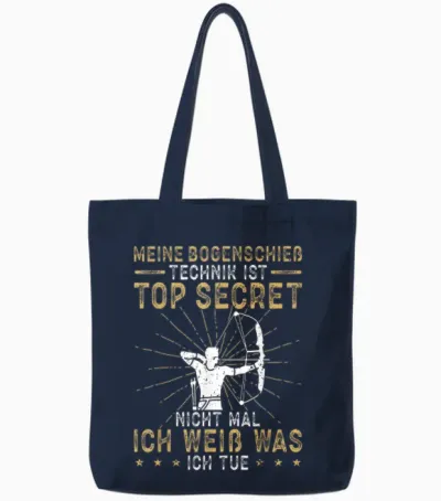 Bogenschießen Lustiges Design Bogenschießen Meine Bogenschieß Technik Archery Tote Bags - Navy