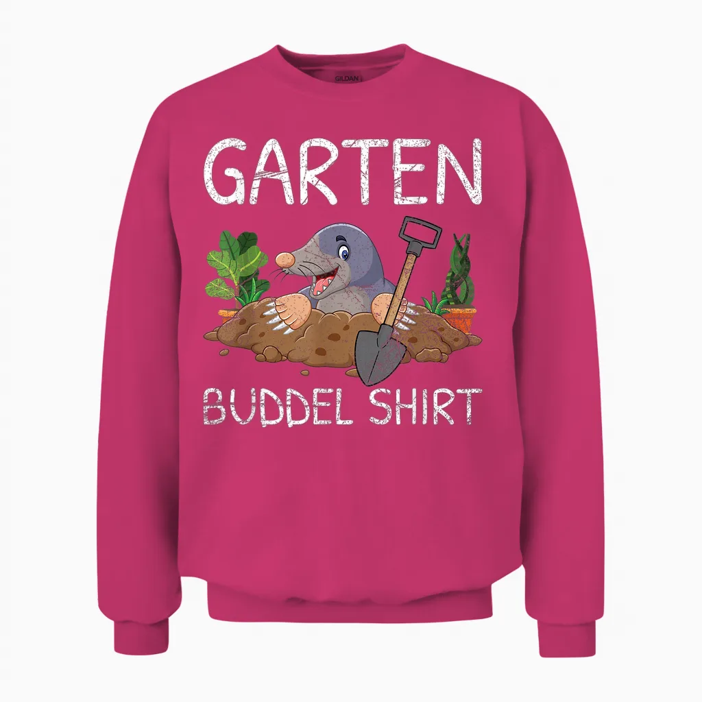 Garten Buddel Shirt Gardener Mole Garden Hobby Gardener T-Shirt, Black, S Unisex Sweatshirt in Heliconia