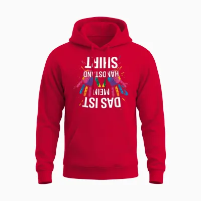 T-Shirt with German Text "turnerin Gymnastik Turnen Das Ist Mein Handstand" Unisex Hoodie - Red