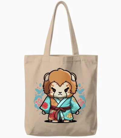 Lion Kimono Tote Bags - Natural