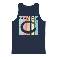 Zen Af Retro Unisex Tank Top - Navy – 1