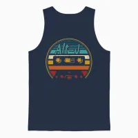 Vintage Alt-J Retro Cassette Retro Circle Unisex Tank Top - Navy – 1
