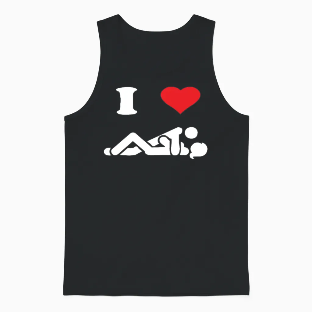 I Love Sex Unisex Tank Top in Black