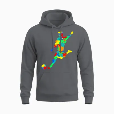 Fußball Fußballer Jungen Kinder Unisex Hoodie - Charcoal