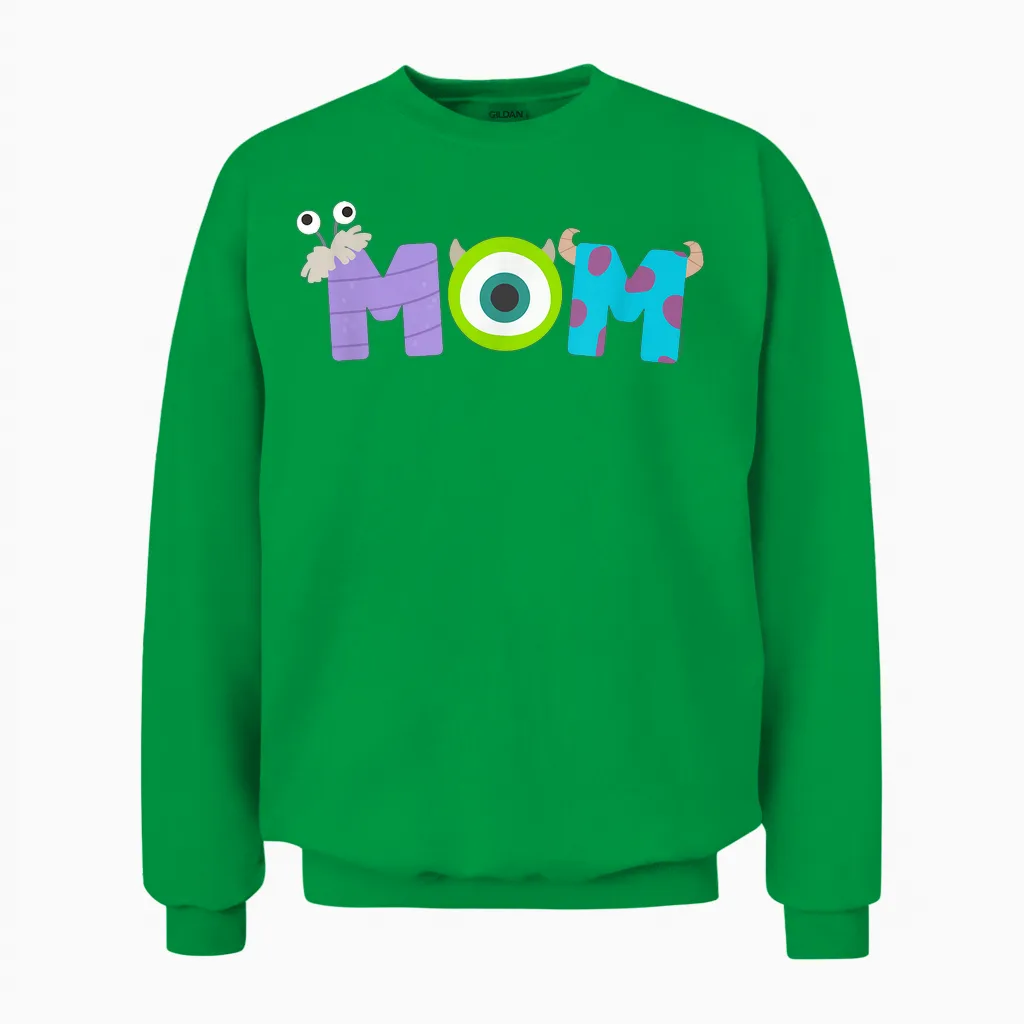 Disney and Pixar’s Monsters, Inc. Mom Mother’s Day Birthday Unisex Sweatshirt in Irish Green