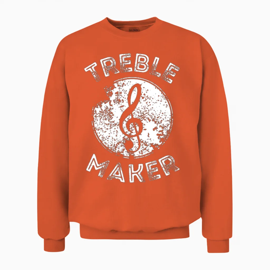 Funny Musician - Music Lovers Unisex Sweatshirt in Orange