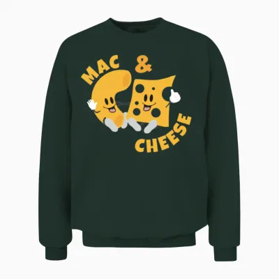 Cheese Mac & Cheese Funny Gift Idea Unisex Sweatshirt - Forest