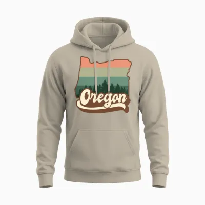 Oregon Retro Unisex Hoodie - Sand