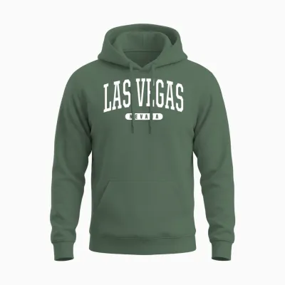 Las Vegas College University Style Nv Usa Unisex Hoodie - Military Green