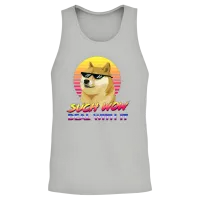 Such Wow Deal with It Doge Internet Meme Unisex Tank Top - Ash – 2