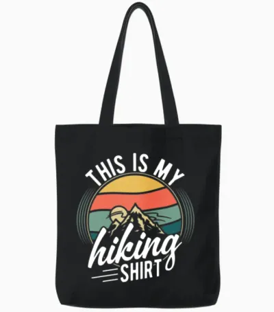 This Is My Hiking Tote Bags - Black