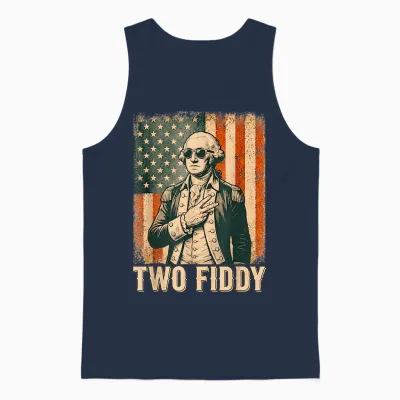 George Washington Two Fiddy 250 Anniversary Funny July 4th Unisex Tank Top - Navy