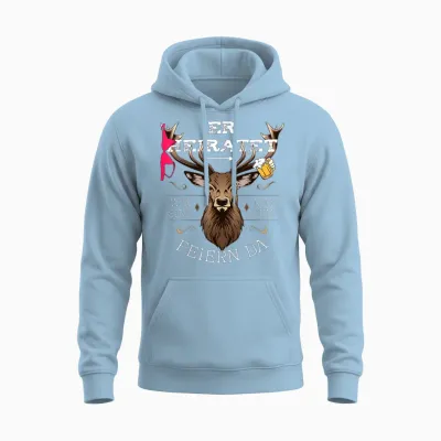 Jga T-Shirt Männer Junggesellenabschied Polterer Poltern Unisex Hoodie - Light Blue