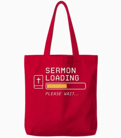 Funny Pastor Youth Ministry Church Leader Humor Tote Bags - Red