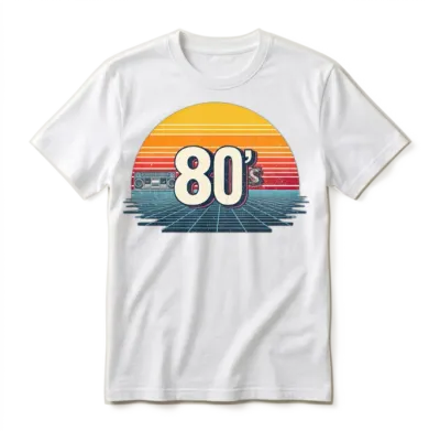 Retro 80s Unisex T-Shirt - White