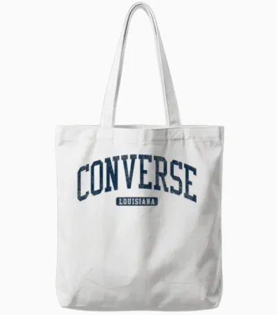 Converse Louisiana La College University Style Blue Tote Bags - White