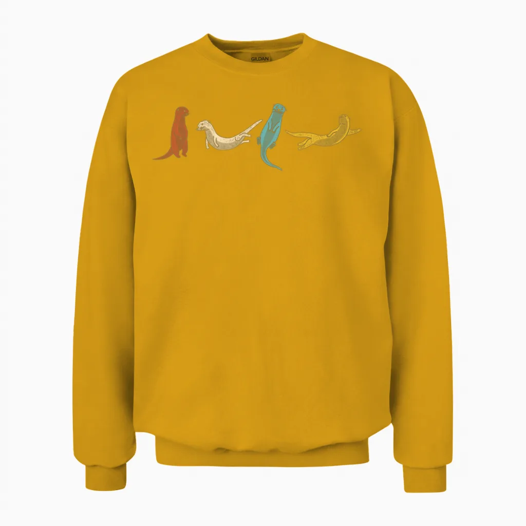 Otter Retro Vintage Unisex Sweatshirt - Gold