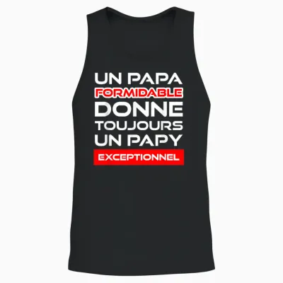 Cadeau Papy Exceptionnel Humour Fête Grands Pères Original Unisex Tank Top - Black