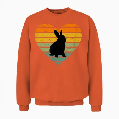 Ich Liebe Hasen Häschen Hasenfan Kaninchen Ostern Osterhase Unisex Sweatshirt - Orange
