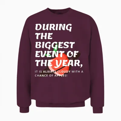 Funny Apple Event Unisex Sweatshirt - Maroon