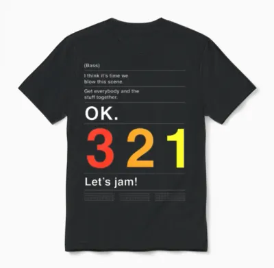 Ok. 3, 2, 1, Let's Jam! Unisex T-Shirt - Black