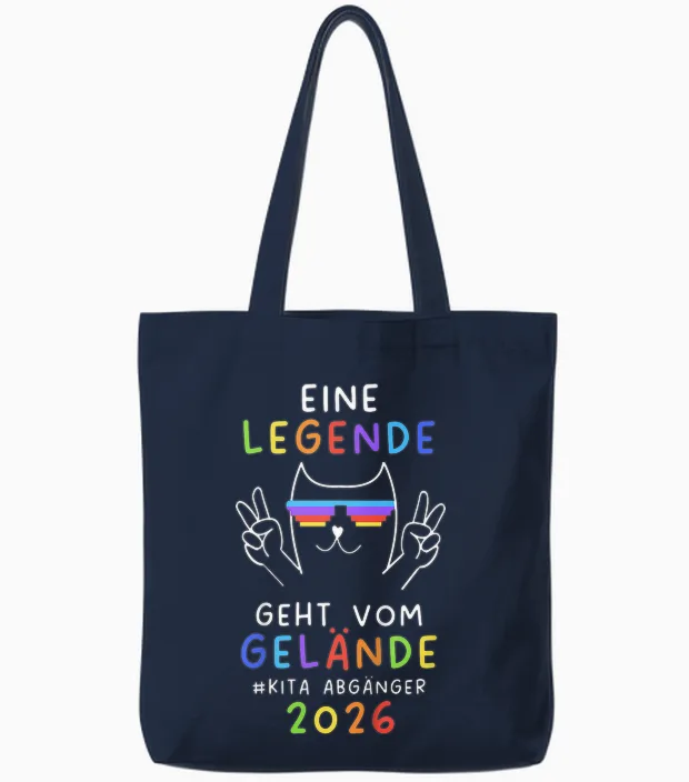 Kinder Kita Abgänger 2026 Kindergarten Geschafft Tote Bags in Navy
