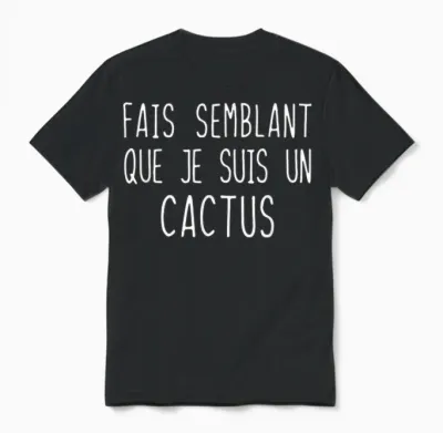 Funny Cactus Costume for Halloween Costume T-Shirt, Green, S Unisex T-Shirt - Black