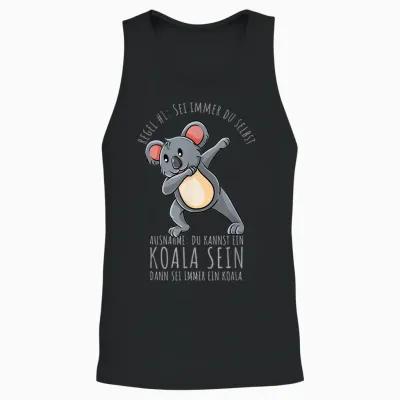 Sei Immer Du Selbst Mädchen Koala Unisex Tank Top - Black