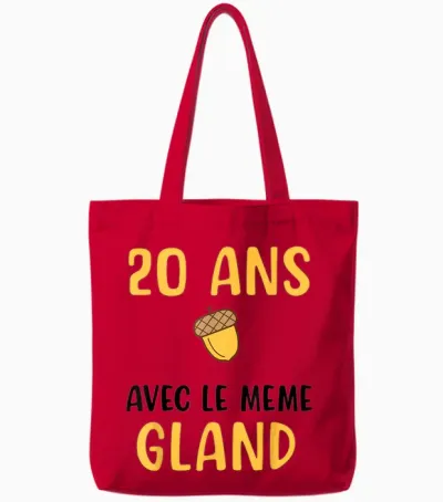 Couple Wedding Anniversary 20 Years Funny Gift Funny Tote Bags - Red