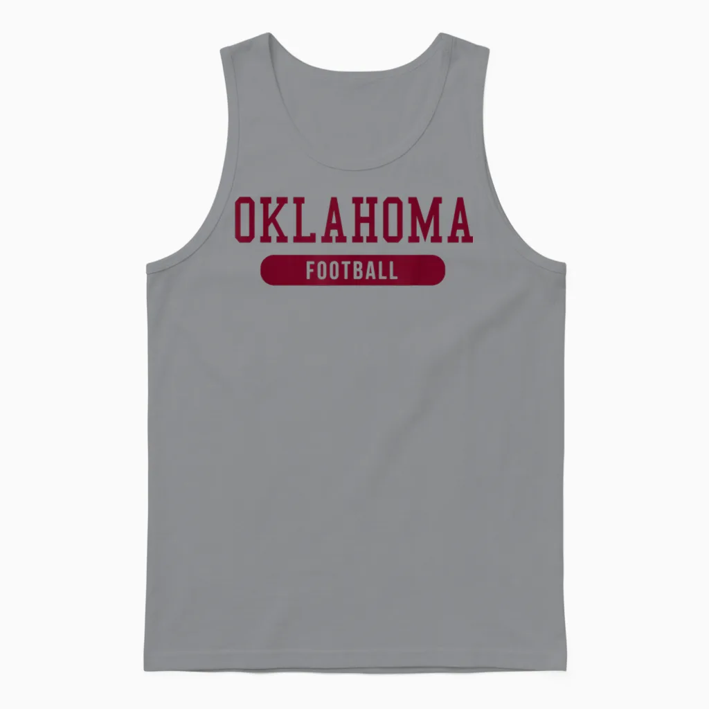 Oklahoma Football Unisex Tank Top in Sport Grey